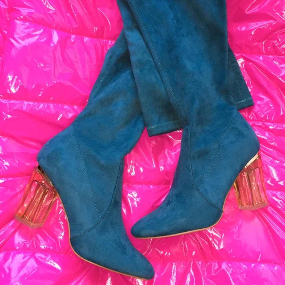 Clear Heel Boots